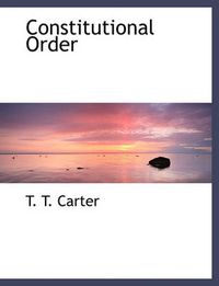 Cover image for Constitutional Order