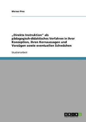 Cover image for Direkte Instruktion  ALS Padagogisch-Didaktisches Verfahren