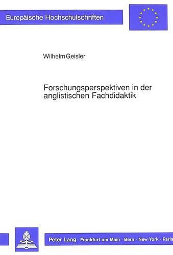 Cover image for Forschungsperspektiven in Der Anglistischen Fachdidaktik