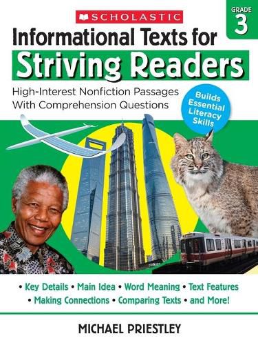 Cover image for Informational Texts for Striving Readers: Grade 3: High-Interest Nonfiction Passages with Comprehension Questions