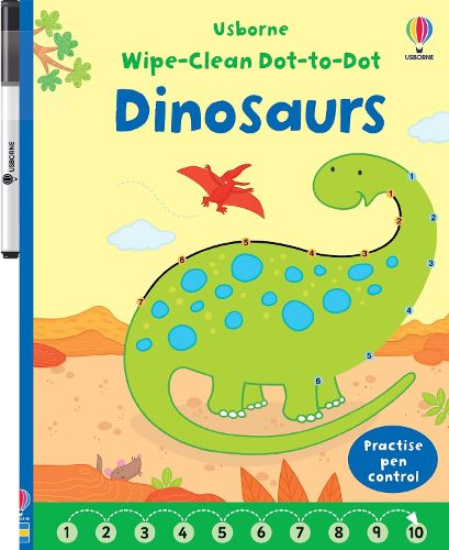 Cover image for Wipe-clean Dot-to-dot Dinosaurs