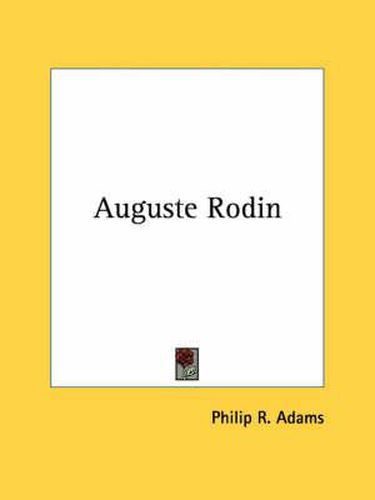 Cover image for Auguste Rodin