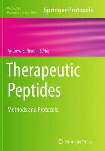 Cover image for Therapeutic Peptides: Methods and Protocols