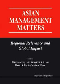 Cover image for Asian Management Matters: Regional Relevance And Global Impact