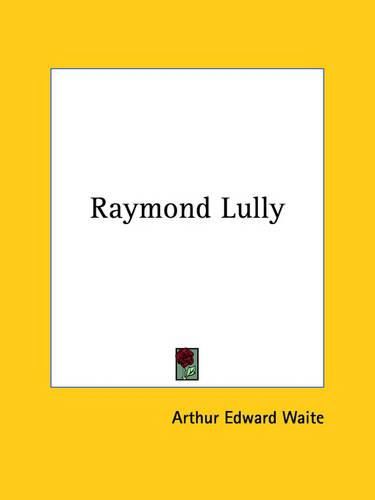 Cover image for Raymond Lully