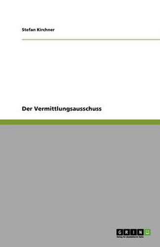 Cover image for Der Vermittlungsausschuss