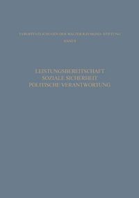 Cover image for Leistungsbereitschaft, Soziale Sicherheit, Politische Verantwortung