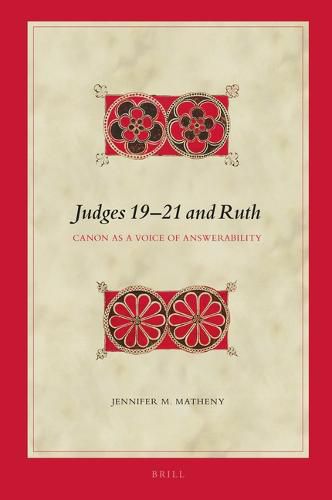 Cover image for Judges 19-21 and Ruth: Canon as a Voice of Answerability