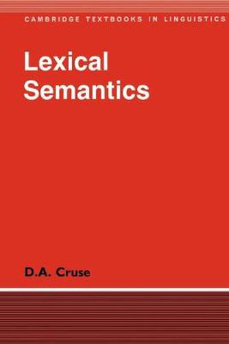 Cover image for Lexical Semantics