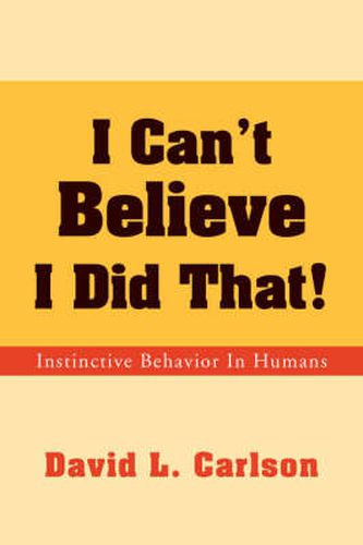 Cover image for I Can't Believe I Did That!