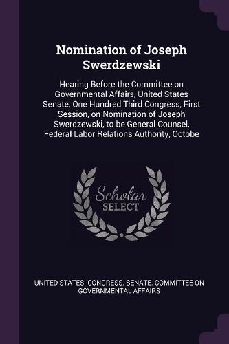 Cover image for Nomination of Joseph Swerdzewski