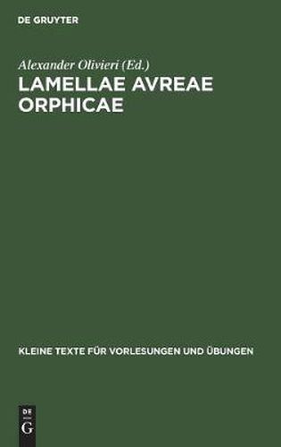 Cover image for Lamellae Avreae Orphicae