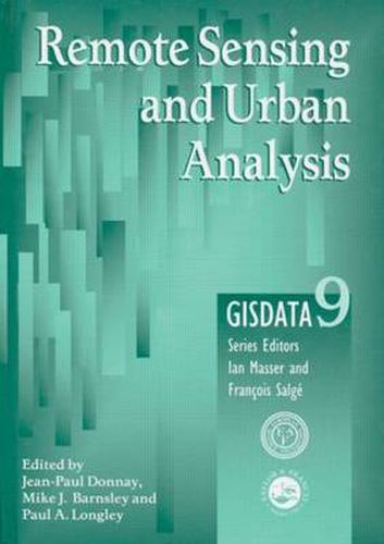 Cover image for Remote Sensing and Urban Analysis: GISDATA 9