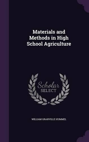 Cover image for Materials and Methods in High School Agriculture