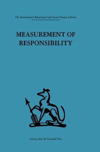 Cover image for Measurement of Responsibility: A study of work, payment, and individual capacity