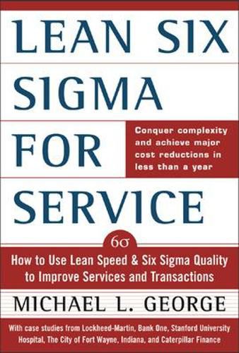 Cover image for Lean Six Sigma for Service (PB)