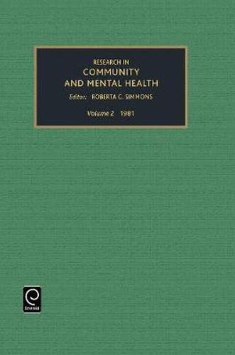 Cover image for Research in Community and Mental Health
