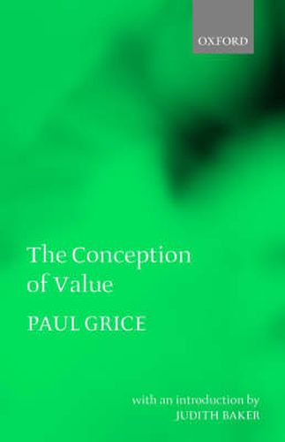 Cover image for The Conception of Value