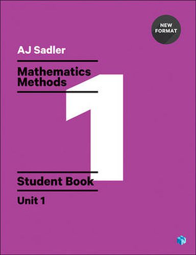Cover image for Sadler Maths Methods Unit 1 ' Revised with 2 Access Codes