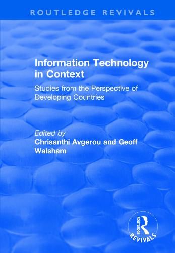 Cover image for Information Technology in Context: Studies from the Perspective of Developing Countries