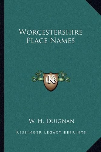Cover image for Worcestershire Place Names