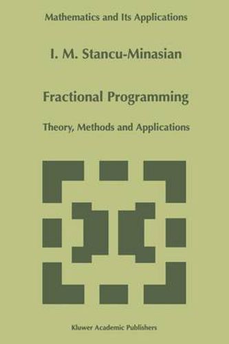 Cover image for Fractional Programming: Theory, Methods and Applications