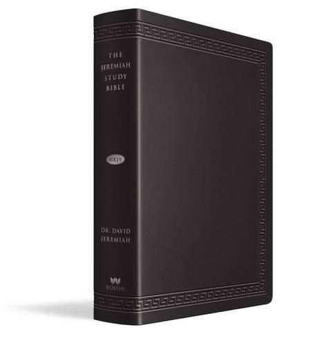 Cover image for THE JEREMIAH STUDY BIBLE LARGE PRINT EDITION LEATHERLUXE? W/THUMB INDEX: What It Says. What It Means. What It Means for You.