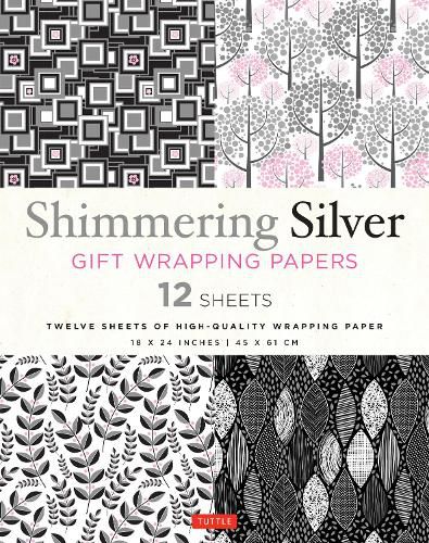 Cover image for Shimmering Silver Gift Wrapping Papers - 12 Sheets: 18 x 24 inch (45 x 61 cm) Wrapping Paper