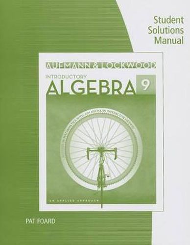 Cover image for Student Solutions Manual for Aufmann/Lockwood's Introductory Algebra:  An Applied Approach, 9th