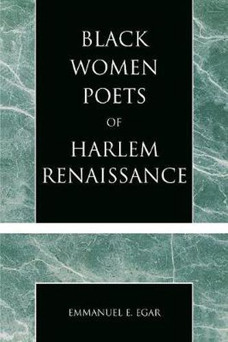 Cover image for Black Women Poets of Harlem Renaissance