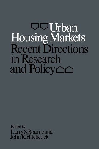 Cover image for Urban Housing Markets: Recent Directions in Research and Policy