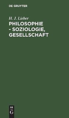 Cover image for Philosophie - Soziologie, Gesellschaft