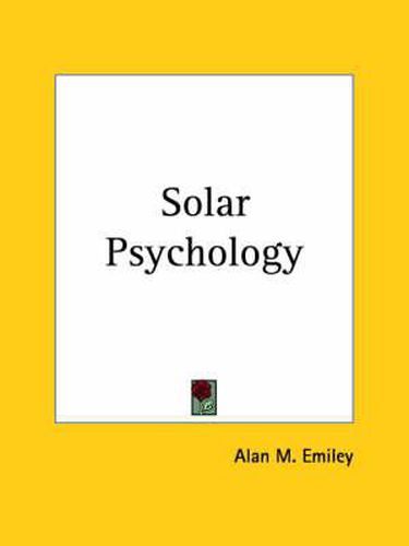 Cover image for Solar Psychology (1929)