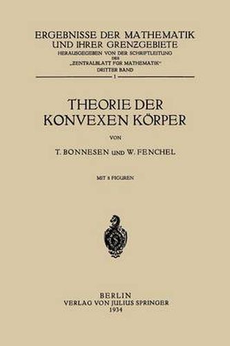 Cover image for Theorie Der Konvexen Koerper