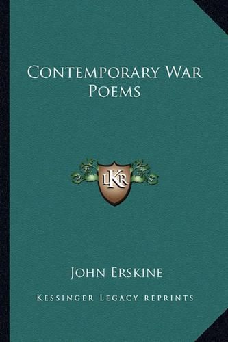 Cover image for Contemporary War Poems