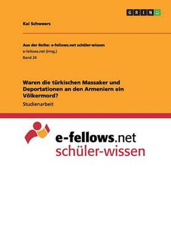 Cover image for Waren die turkischen Massaker und Deportationen an den Armeniern ein Voelkermord?