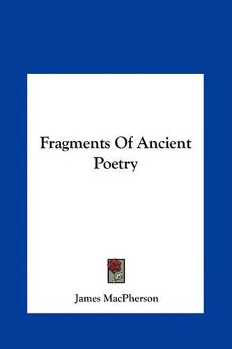 Cover image for Fragments of Ancient Poetry