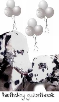 Cover image for Dalmatian Birthday guest book