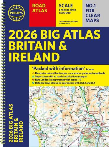 Cover image for 2026 Philip's Big Road Atlas of Britain & Ireland