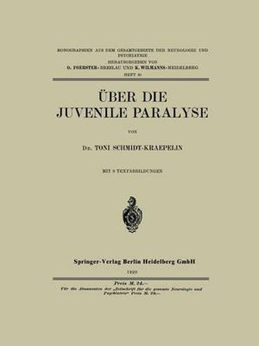 Cover image for UEber Die Juvenile Paralyse