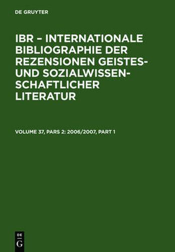 2006/2007: A: Autoren-Index. B: Rezensenten-Index. C: Titel-Index. D: Sachgebiets-Index. E: Zeitschriften-Index