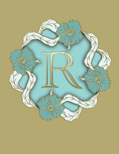 Cover image for R: 100 Pages 8.5 X 11 Monogram Notebook College Ruled Line Paper