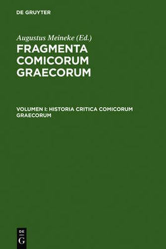 Cover image for Historia Critica Comicorum Graecorum