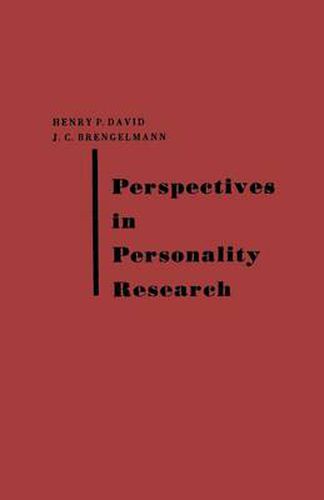 Cover image for Perspectives in Personality Research