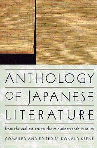 Cover image for Anthology of Japanese Literature: From the Earliest Era to the Mid-Nineteenth Century