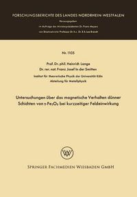 Cover image for Untersuchungen UEber Das Magnetische Verhalten Dunner Schichten Von &#947;-Fe2o3 Bei Kurzzeitiger Feldeinwirkung