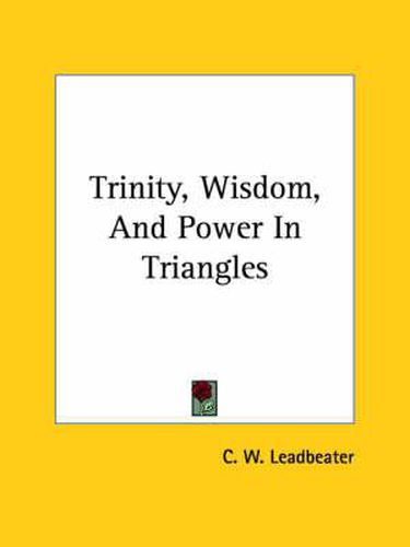 Cover image for Trinity, Wisdom, and Power in Triangles