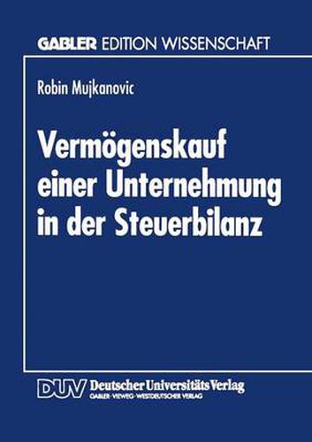 Cover image for Vermoegenskauf Einer Unternehmung in Der Steuerbilanz