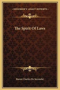 Cover image for The Spirit of Laws