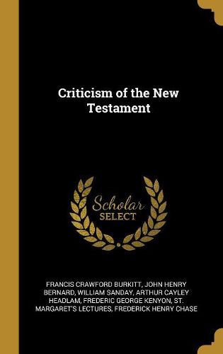 Cover image for Criticism of the New Testament